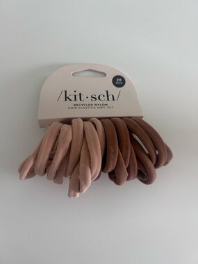 Kitsch Neutral Hair Elastic Set - Blush & Brown Tones